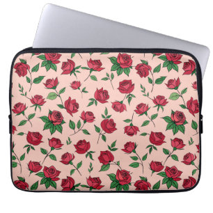 Kleurrijk Bloemmotief Laptop Sleeve