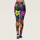 Kleurrijk Bloemmotief Leggings (Achterkant)