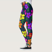 Kleurrijk Bloemmotief Leggings (Links)