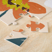 Kleurrijk,  bloemmotief. legpuzzel (Zijkant)