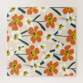 Kleurrijk,  bloemmotief. legpuzzel (Horizontaal)