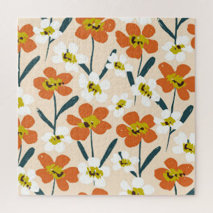 Kleurrijk, bloemmotief. legpuzzel