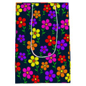 Kleurrijk Bloemmotief Medium Cadeauzakje (Achterkant)