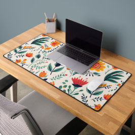 Kleurrijk bloemmotief met diverse bloemen bureaumat