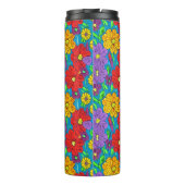 kleurrijk bloemmotief monogram thermosbeker (Achterkant)