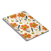 Kleurrijk,  bloemmotief. notitieboek (Rechterzijde)