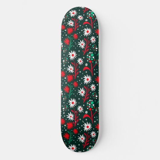 Kleurrijk Bloemmotief Persoonlijk Skateboard (Voorkant)