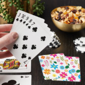 Kleurrijk Bloemmotief Pokerkaarten (Insitu)