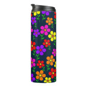 Kleurrijk Bloemmotief Thermosbeker (Geroteerd rechts)