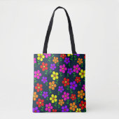 Kleurrijk Bloemmotief Tote Bag (Voorkant)