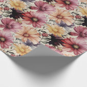 Kleurrijk bloemmotief van Gerber-margrieten  Cadeaupapier (Hoek)