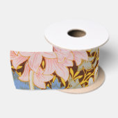 Kleurrijk bloemmotief van William Morris Satijnen Lint (Spoel)