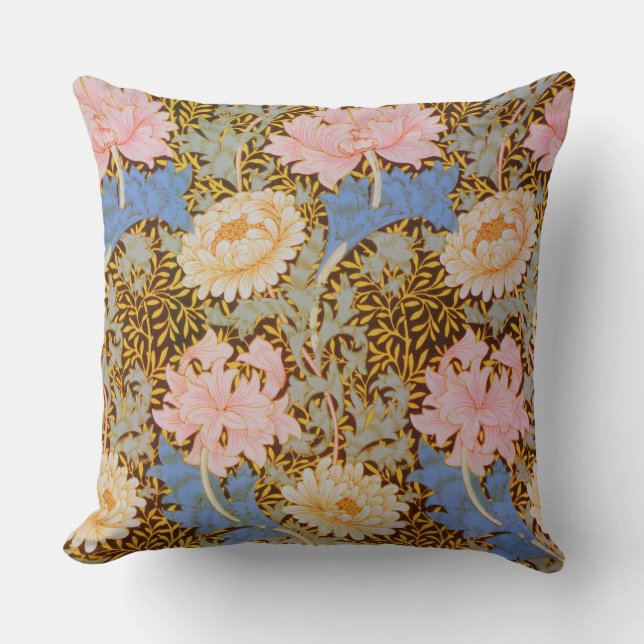 Kleurrijk bloemmotief Wm Morris Design Kussen (Voorkant)