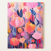 kleurrijk Bloemontwerp met individuele naam Planner (Achterkant)