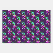 Kleurrijk bloemontwerp met twee bloemen inpakpapier vel (Voorkant)