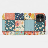 Kleurrijk bloempatcheworkdekbed met speelse print Case-Mate iPhone case (Achterkant (horizontaal))
