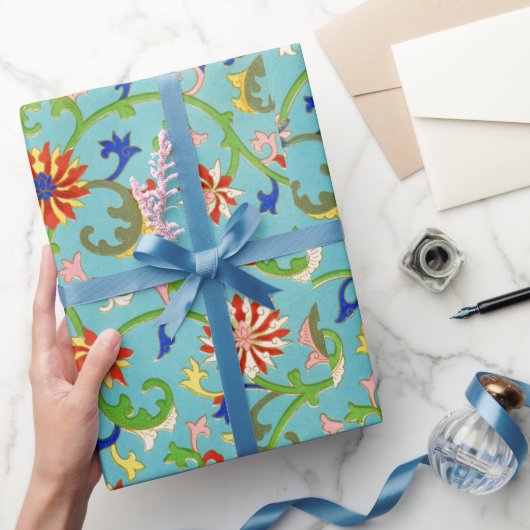 Kleurrijk bloempatroon Inpakpapier (Geschenken)
