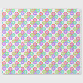 Kleurrijk Bloempatroon Modern Cadeaupapier (Vlak)