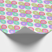 Kleurrijk Bloempatroon Modern Cadeaupapier (Hoek)