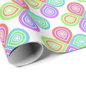 Kleurrijk Bloempatroon Modern Cadeaupapier (Rol Hoek)