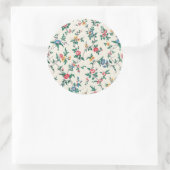 Kleurrijk bloempatroon ronde sticker (Tas)