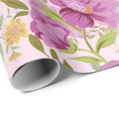 Kleurrijk  bloempatroon van verpakkingspapier cadeaupapier (Rol Hoek)