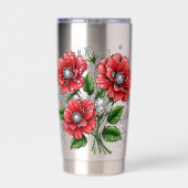 Kleurrijk Bloemstuk Geïsoleerde Drinkbeker (Achterkant)
