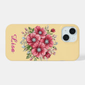 Kleurrijk Bloemstuk iPhone 15 Case (Achterkant horizontaal)