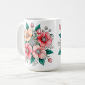 Kleurrijk Bloemstuk Koffiemok (Voorkant links)