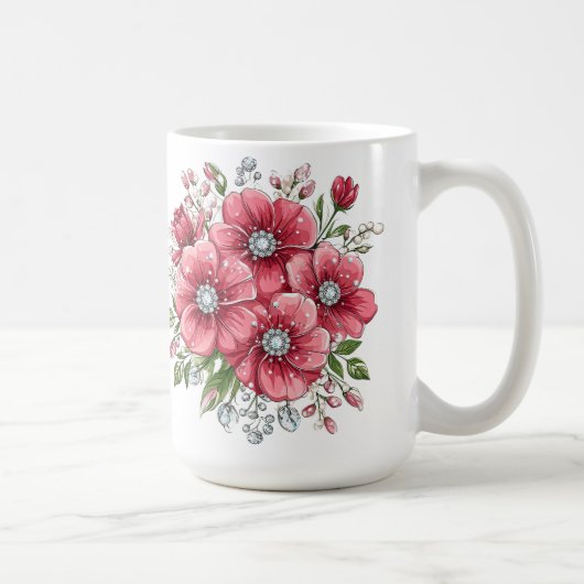 Kleurrijk Bloemstuk Koffiemok (Rechts)