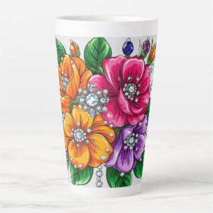 Kleurrijk Bloemstuk Latte Mok