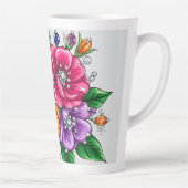 Kleurrijk Bloemstuk Latte Mok (Rechts)