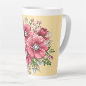 Kleurrijk Bloemstuk Latte Mok (Rechterhoek)