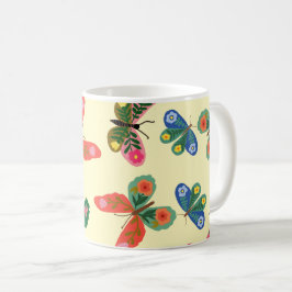 Kleurrijk Bloemtuinpatroon Mooie Koffiemok