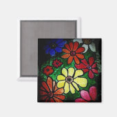 kleurrijk bloesem magneet (Voorkant / Achterkant)