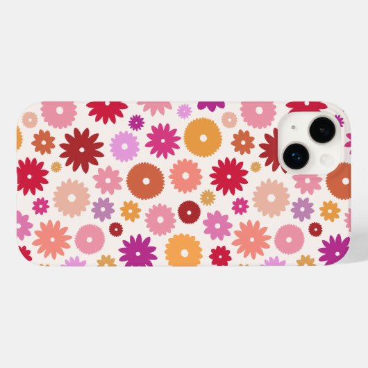 Kleurrijk Bloesem Patroon Case-Mate iPhone Case (Achterkant (horizontaal))