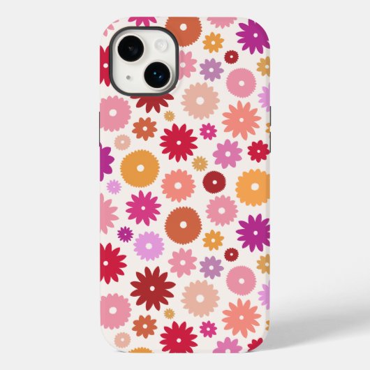 Kleurrijk Bloesem Patroon Case-Mate iPhone Case (Achterkant)