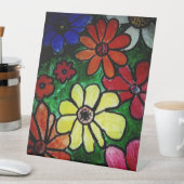 kleurrijk bloesem reclamebord met voetstuk (Insitu)