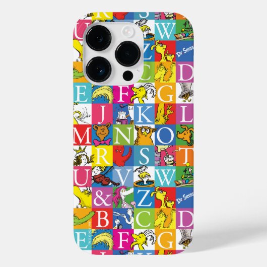 Kleurrijk blokletterpatroon van Dr. Seuss's ABC Case-Mate iPhone Case (Achterkant)