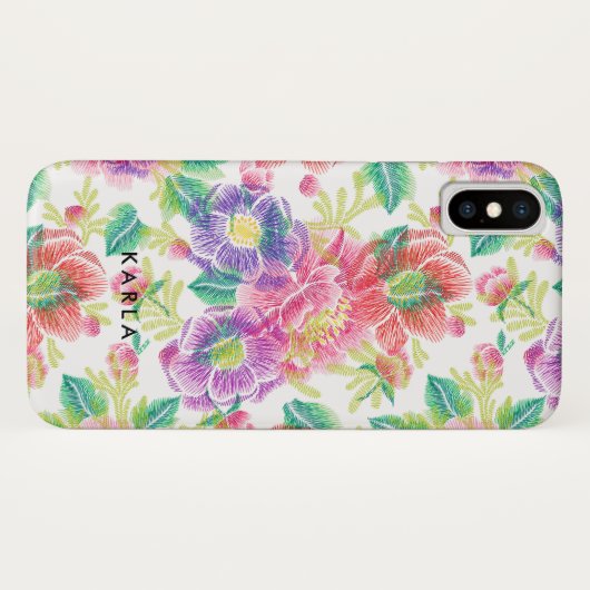 kleurrijk blokpatroon Case-Mate iPhone case (Achterkant (horizontaal))