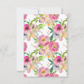 Kleurrijk Bloom Bloemen Baby shower Boek voor Baby Kaart (Achterkant)