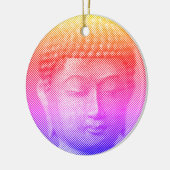 Kleurrijk boeddha-gezichtsveld met lijnen keramisch ornament (Links)