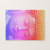 Kleurrijk boeddha-gezichtsveld met lijnen legpuzzel (Horizontaal)