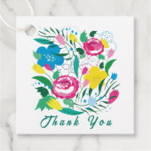 Kleurrijk boeket. bedankjes labels (Voorkant)