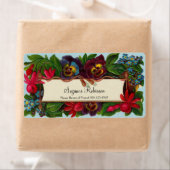 Kleurrijk boeket bloemenlabel etiket (Insitu)