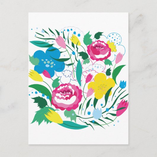 Kleurrijk boeket. briefkaart (Voorkant)