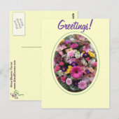 Kleurrijk boeket briefkaart (Voorkant / Achterkant)
