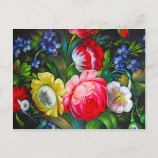 kleurrijk boeket Briefkaart