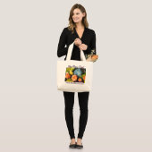 Kleurrijk Boeket Grote Tote Bag (Voorkant (model))