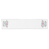 Kleurrijk Boeket- Save the Date Korte Tafelloper (Horizontaal)